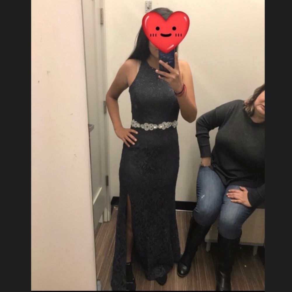 Dark grey glittery dress